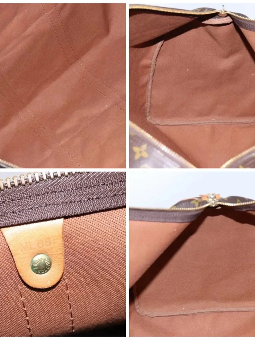 LOUIS VUITTON Monogram Keepall 60 Boston Bag M41422 LV Auth EC404